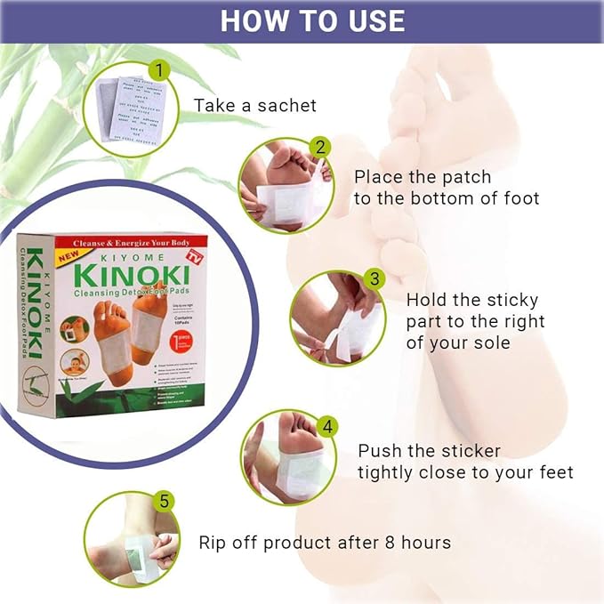 Kinoki Premium Natural Foot Patches(Pack Of 10)